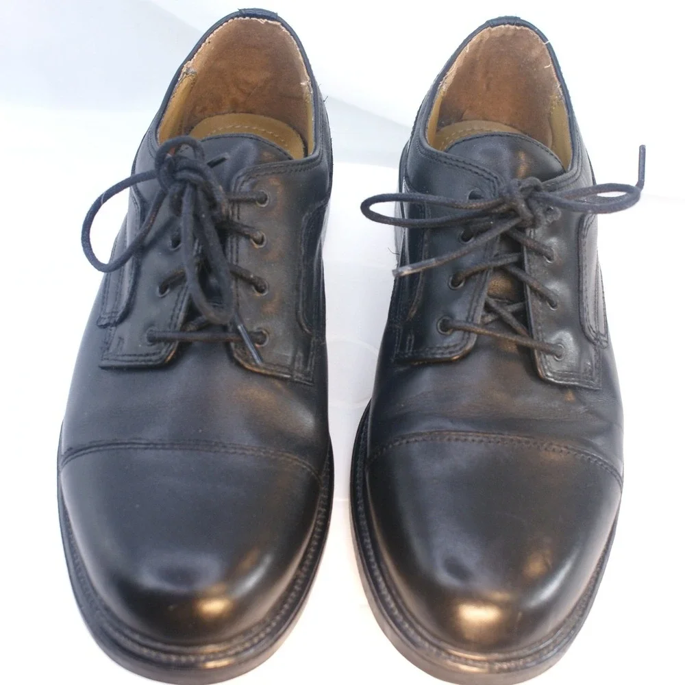 Nunn Bush Mens Black Leather Cap‎ Toe Oxford Dress Shoes 81106-57 Size 9M